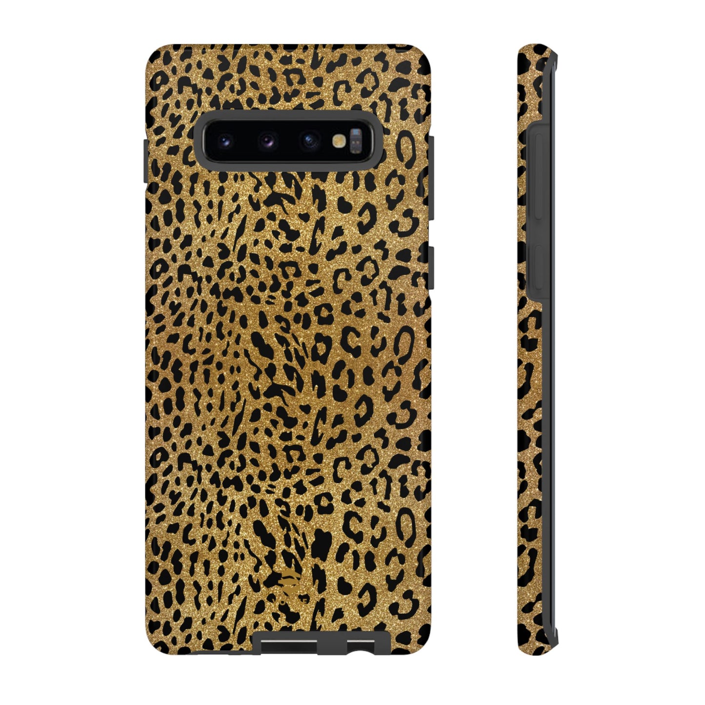 Goldene Samsung-Hülle mit Leopardenmuster