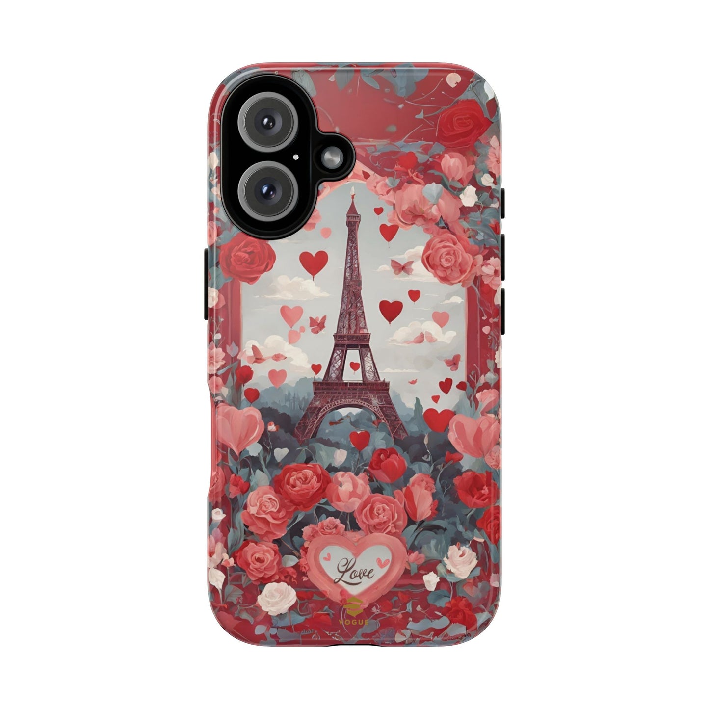 Hearts in Paris Phone Case Valentine's Day Gift for Her