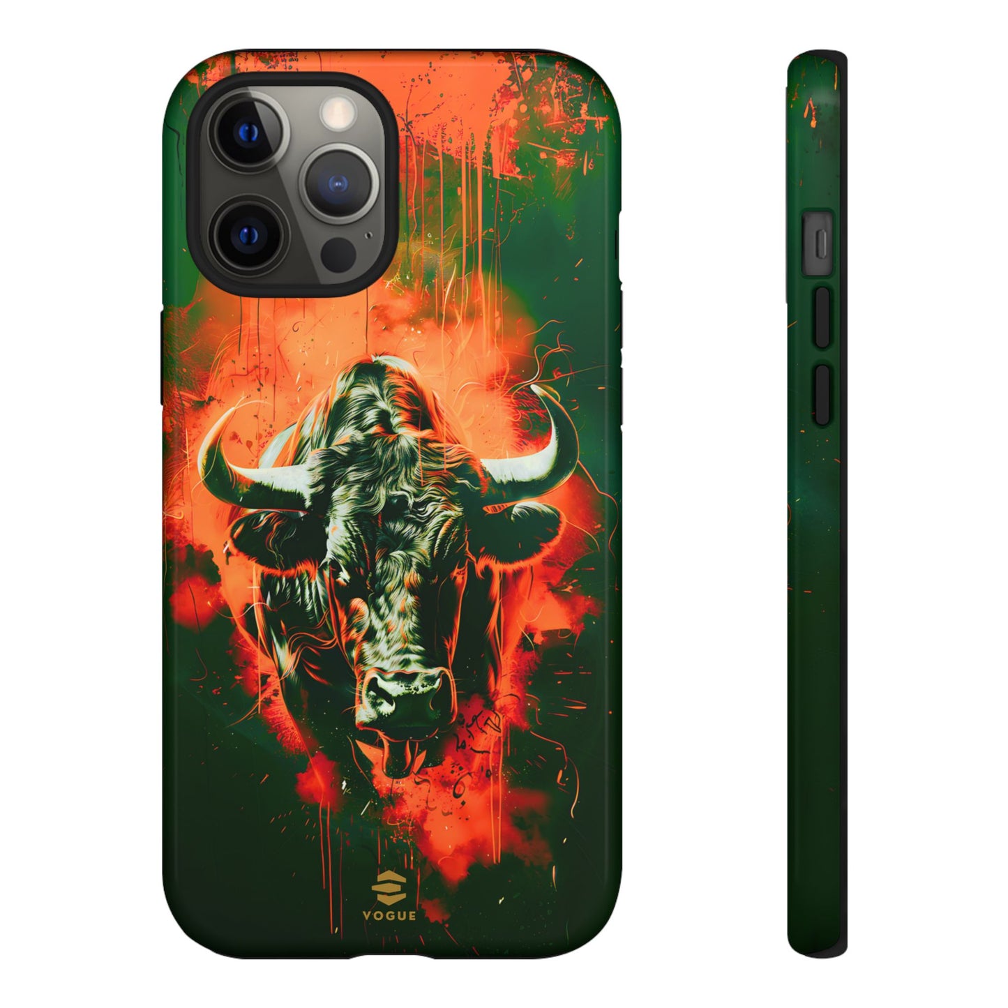 Green Bull Art iPhone Tough Case