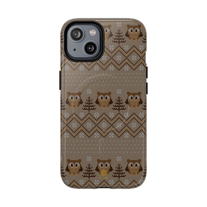 Owl Xmas Jumper MagSafe iPhone Case