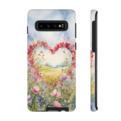 Flower heart Tough Phone Case for Samsung