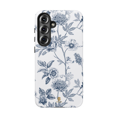 Floral Line Art Tough Phone Case Samsung