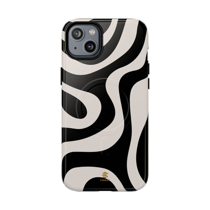 Black Swirl MagSafe iPhone Case