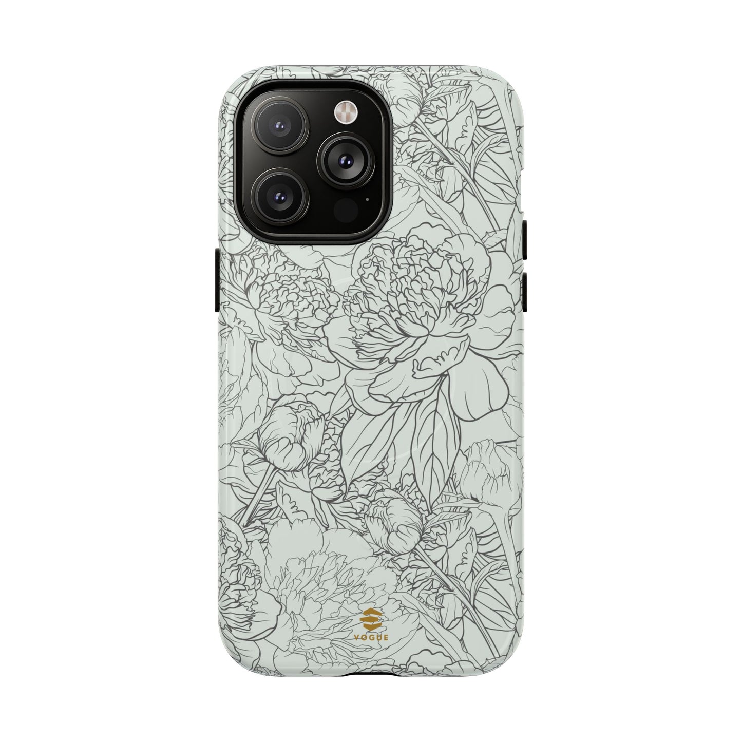 Sage Peony Garden MagSafe iPhone Case