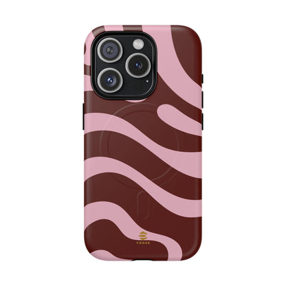 Maroon Ripple MagSafe iPhone Case