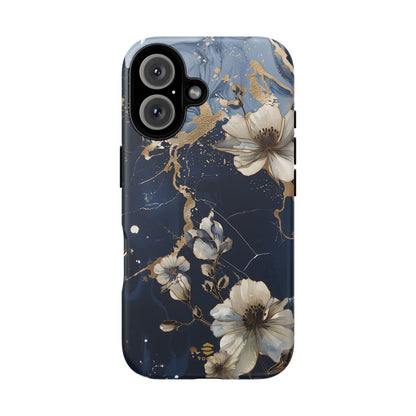 Funda para iPhone con diseño floral de mármol