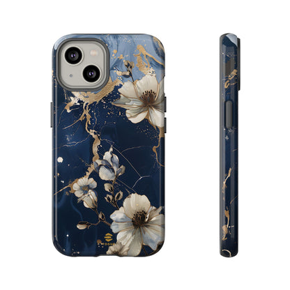 Funda para iPhone con diseño floral de mármol