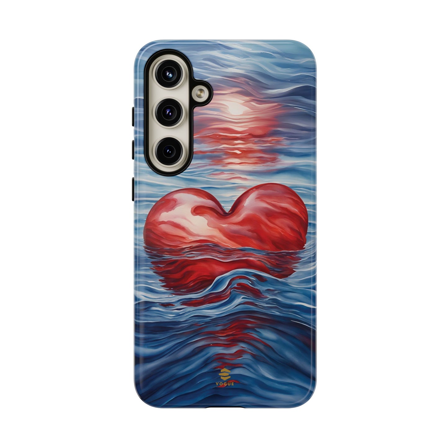 Deep devotion Red Heart Samsung Tough Case red and blue Durable protective Cover