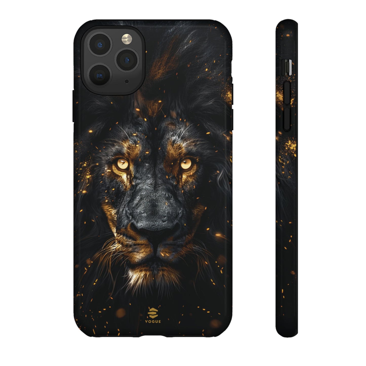 Funda para iPhone con diseño de león negro