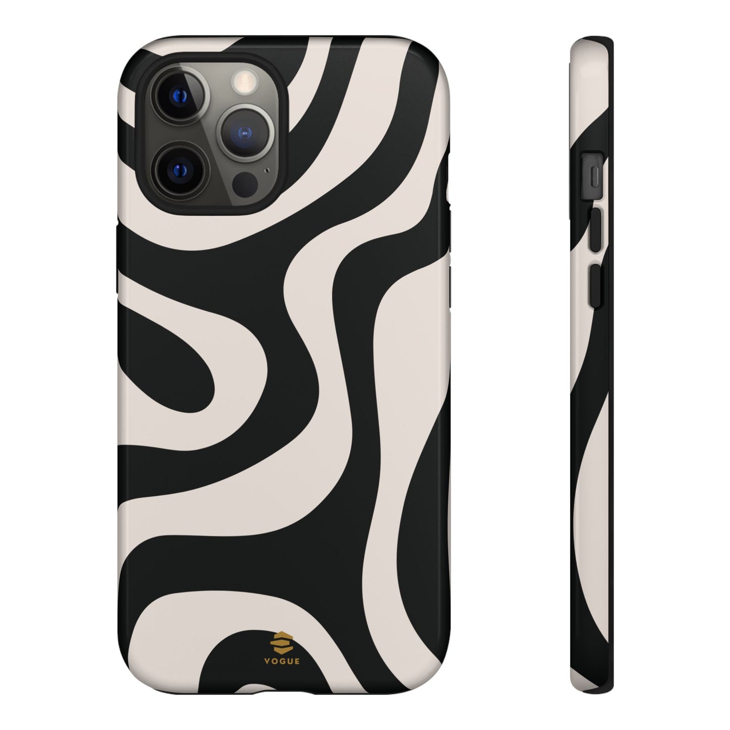 Black Swirl iPhone Tough Case