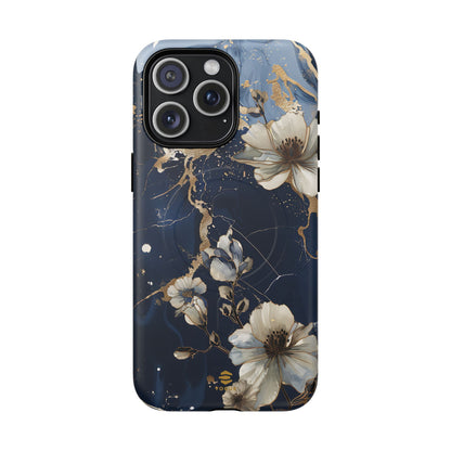 Marble Floral MagSafe iPhone Case