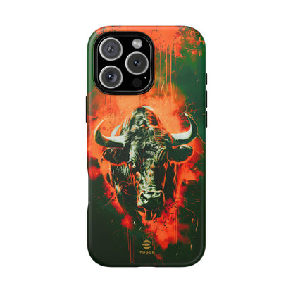 Green Bull Art iPhone Tough Case