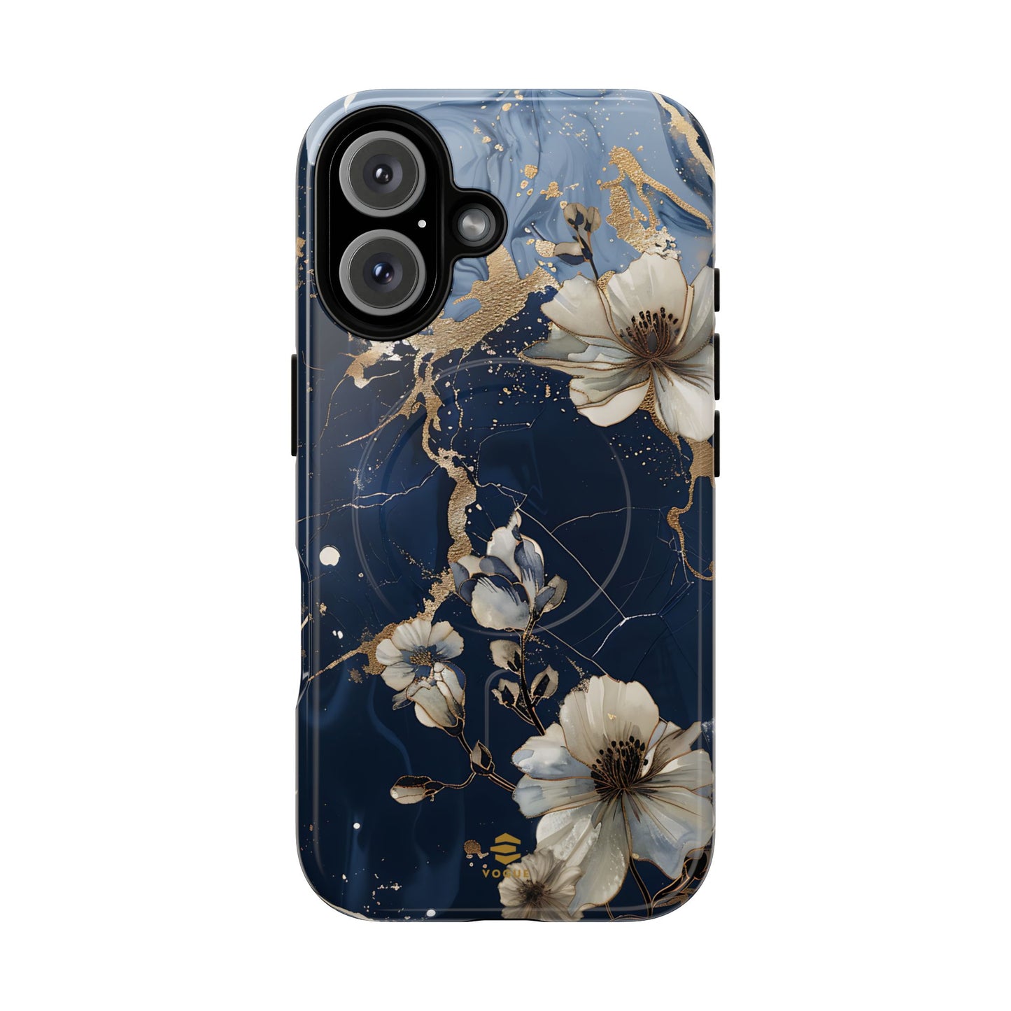 Marble Floral MagSafe iPhone Case