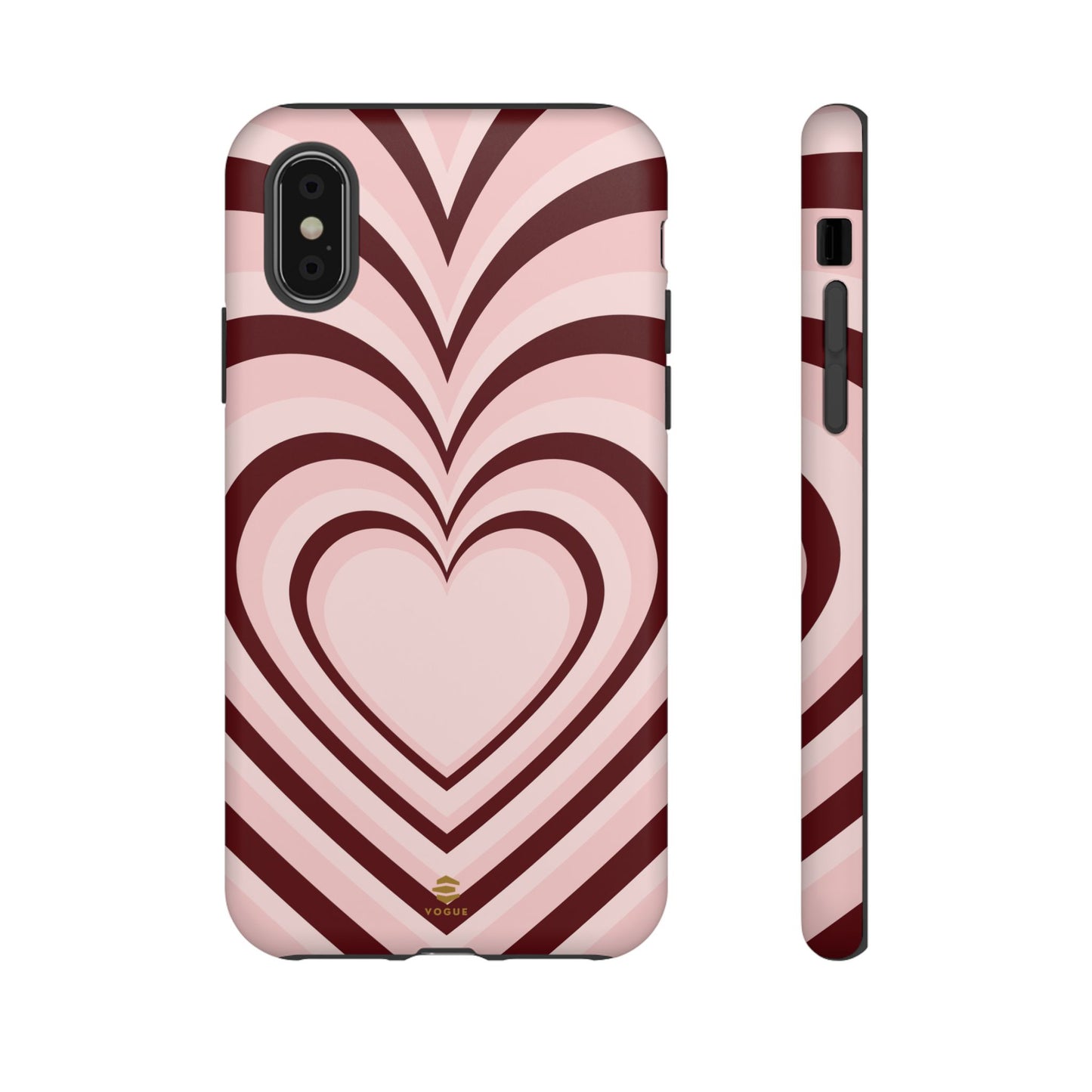 Burgundy Hearts Design - Phone Case, Love, Valentine's Day Gift for Her