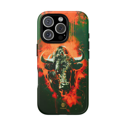 Green Bull Art iPhone Tough Case