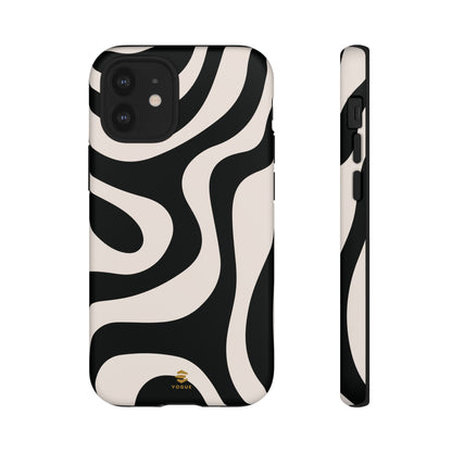 Black Swirl iPhone Tough Case