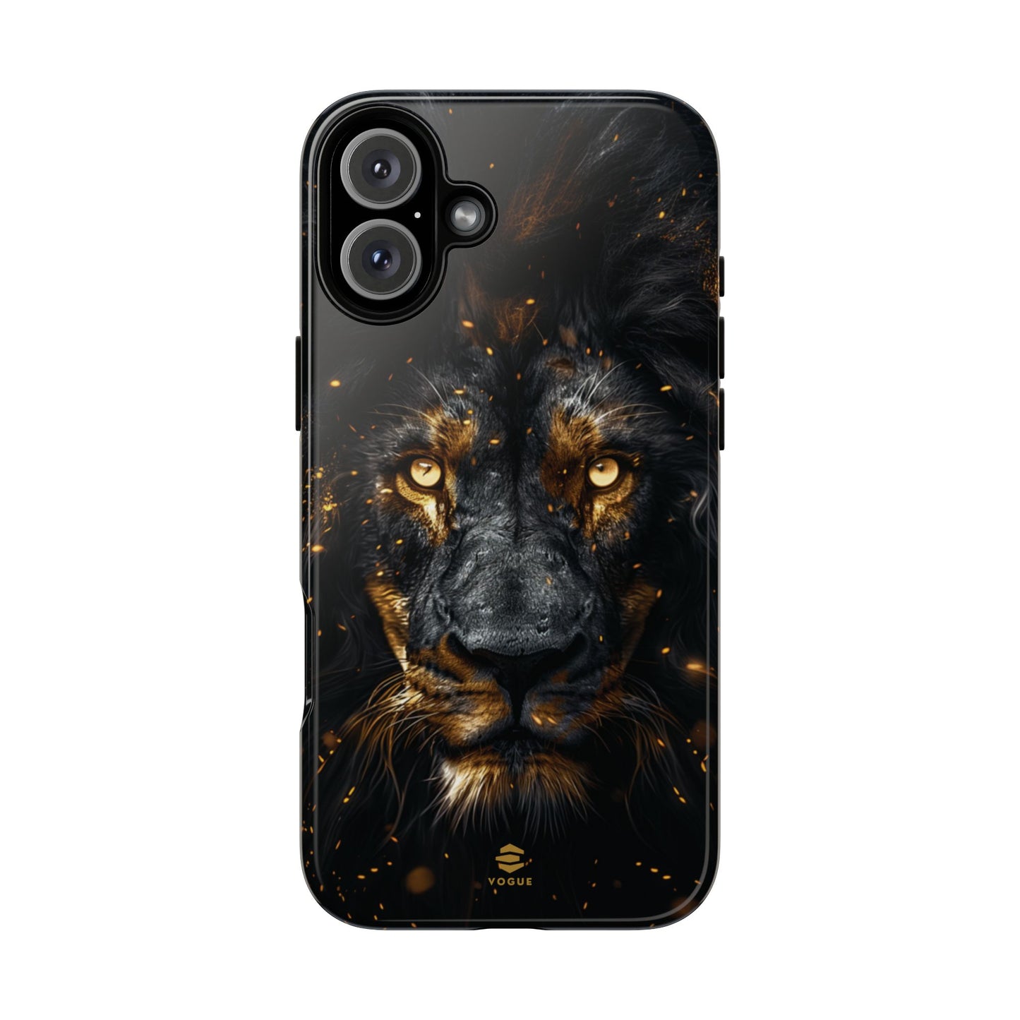 Funda para iPhone con diseño de león negro