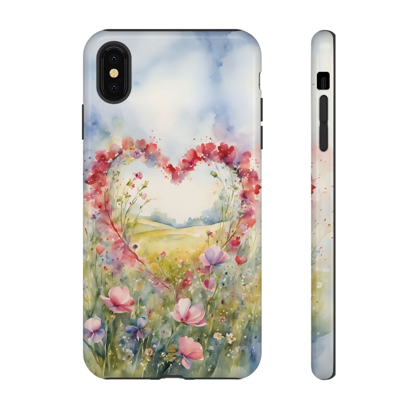 Flower heart iPhone Tough Case