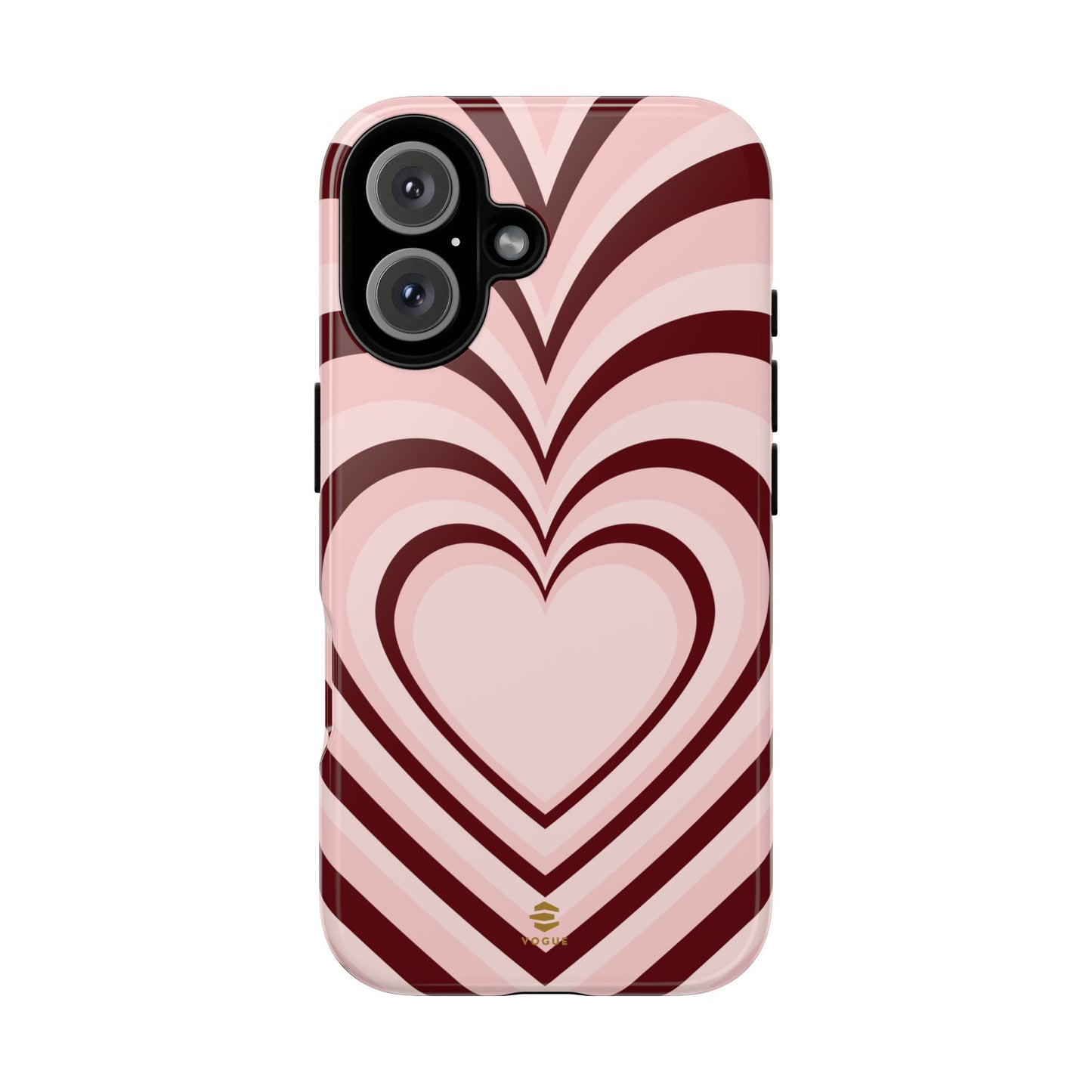 Burgundy Hearts Design - Phone Case, Love, Valentine's Day Gift for Her