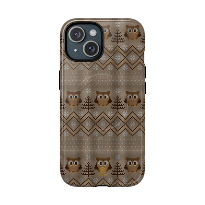 Owl Xmas Jumper MagSafe iPhone Case