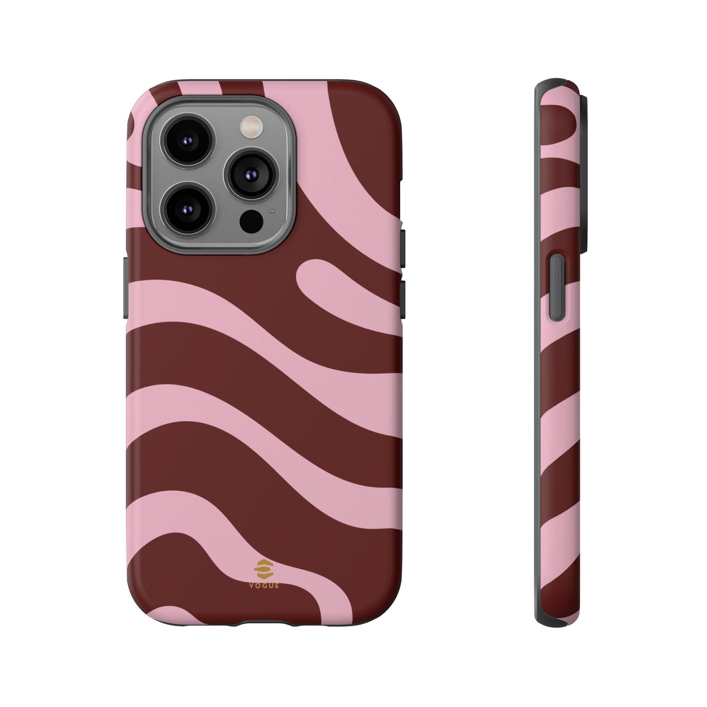 Maroon Ripple iPhone Tough Case