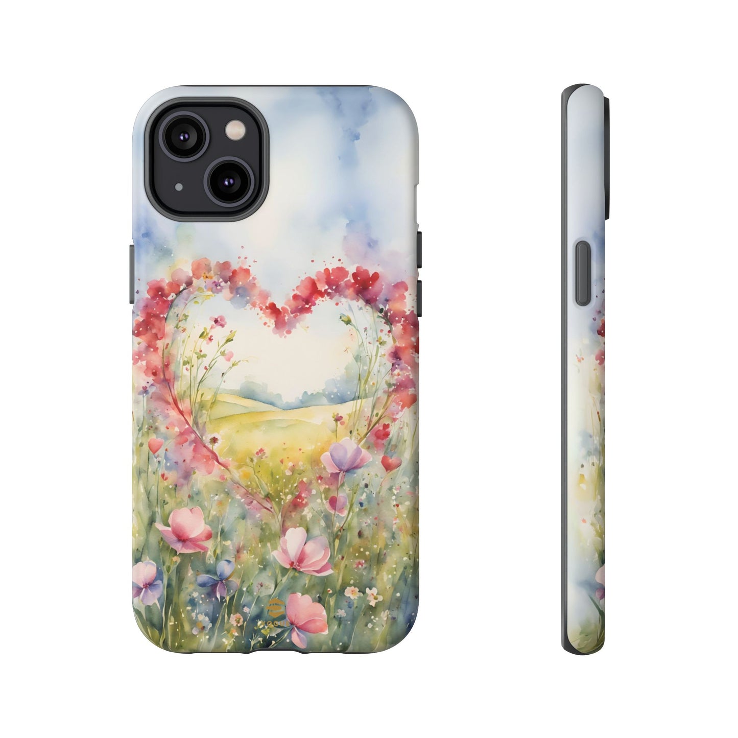 Flower heart iPhone Tough Case