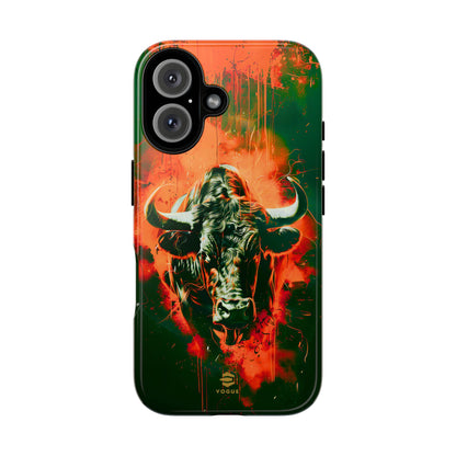 Green Bull Art iPhone Tough Case