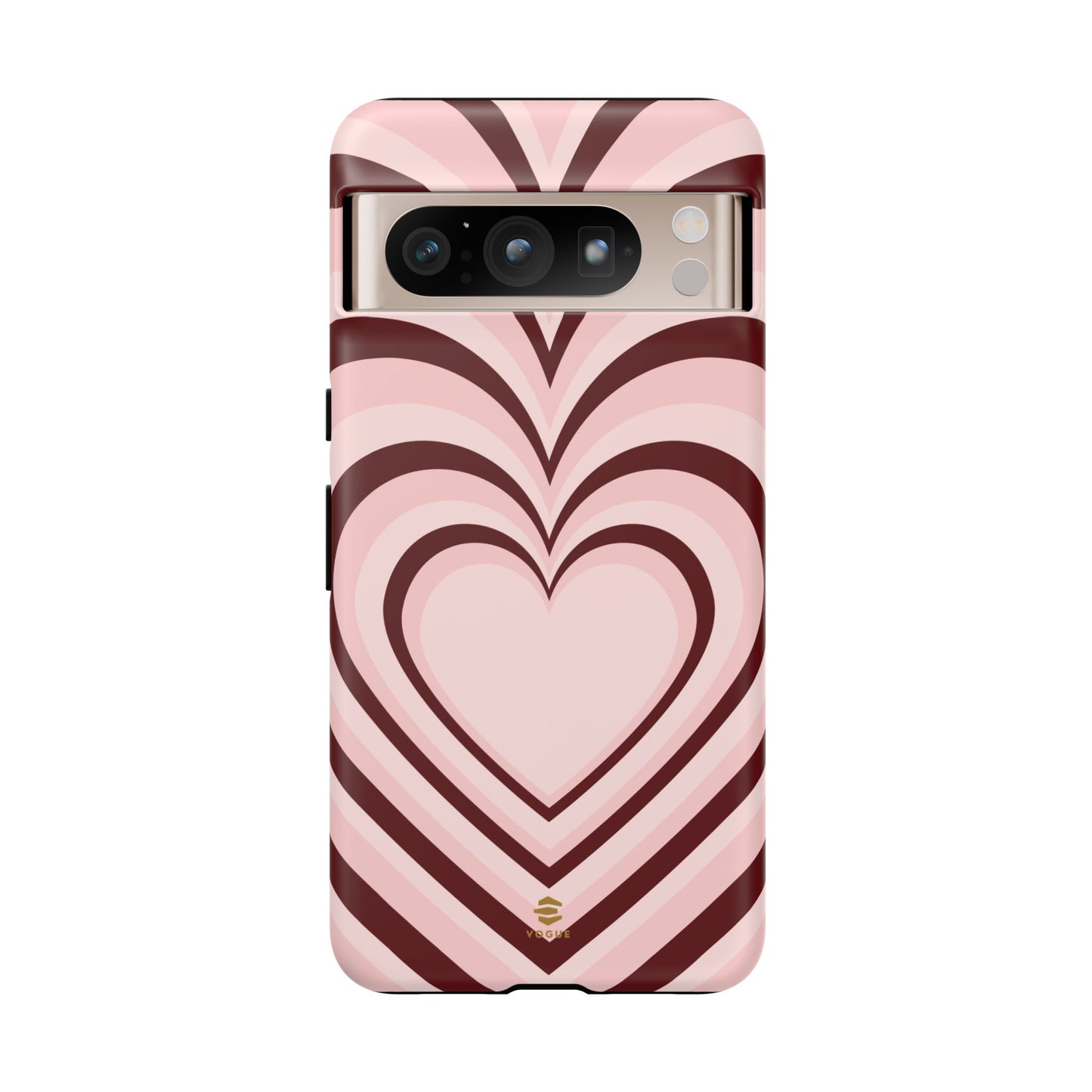 Burgundy Hearts Phone Case For Valentine's day Google pixel