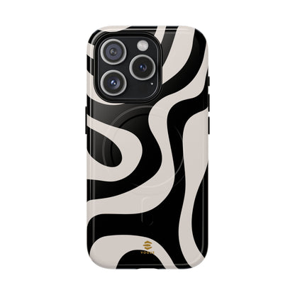 Black Swirl MagSafe iPhone Case