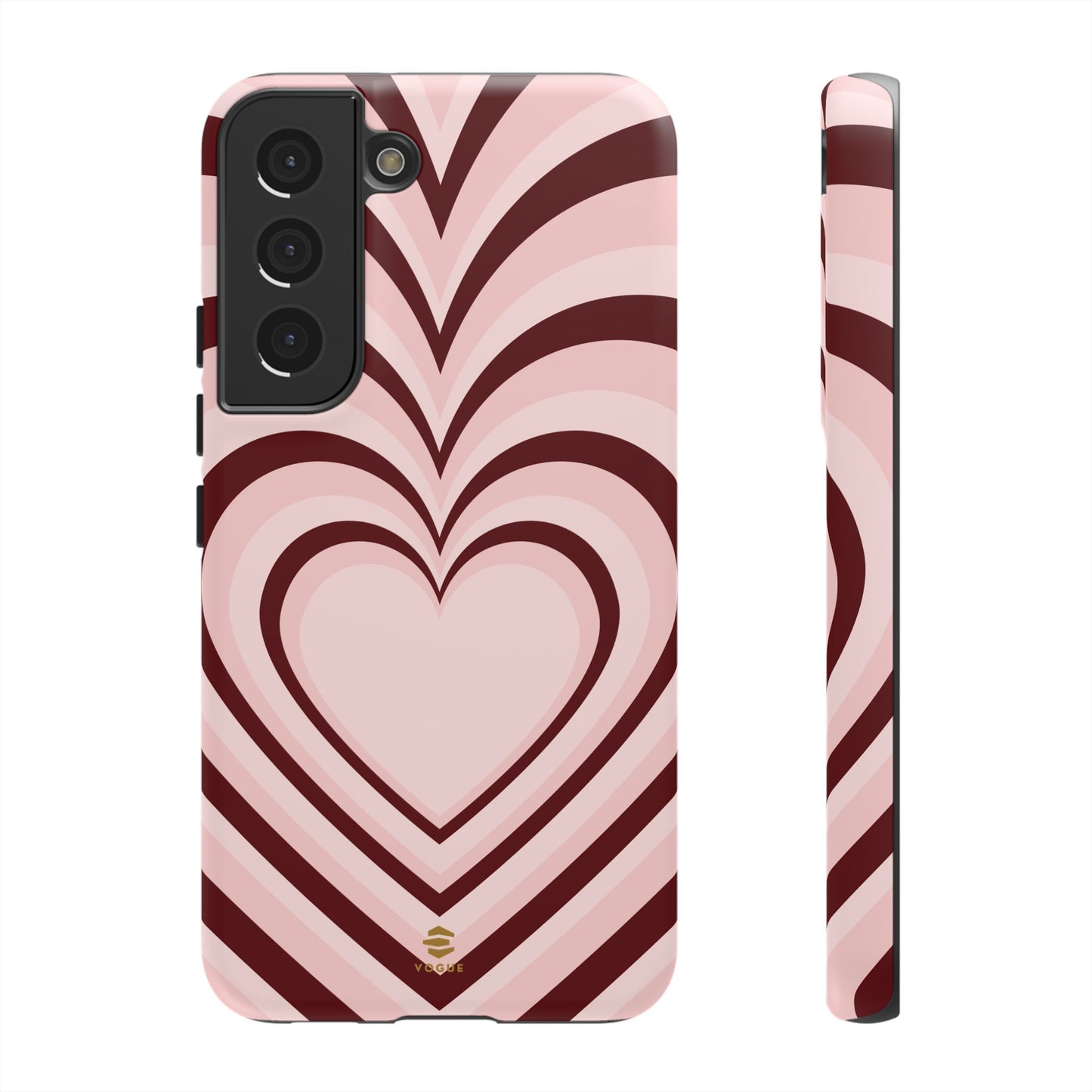 Burgundy Hearts Design - Phone Case, Love, Valentine's Day Gift for Her Samsung Galaxy