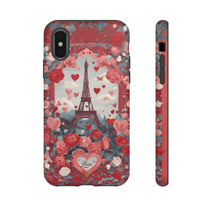 Hearts in Paris Phone Case Valentine's Day Gift for Her