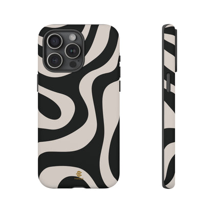 Black Swirl iPhone Tough Case