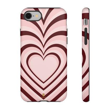 Burgundy Hearts Design - Phone Case, Love, Valentine's Day Gift for Her