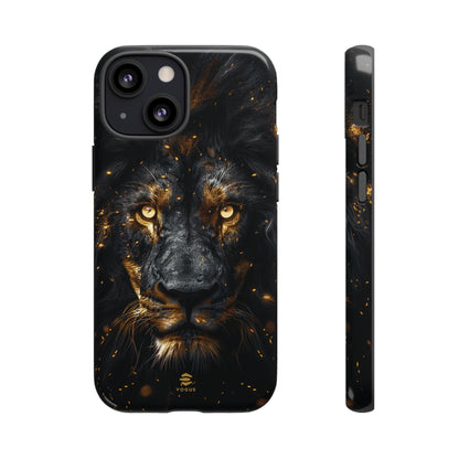 Funda para iPhone con diseño de león negro