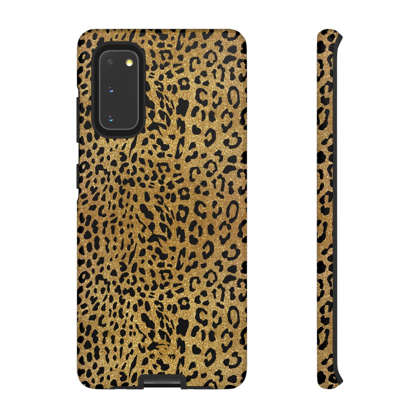 Goldene Samsung-Hülle mit Leopardenmuster