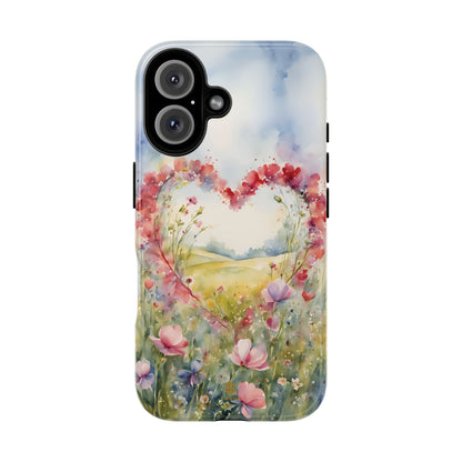 Flower heart iPhone Tough Case
