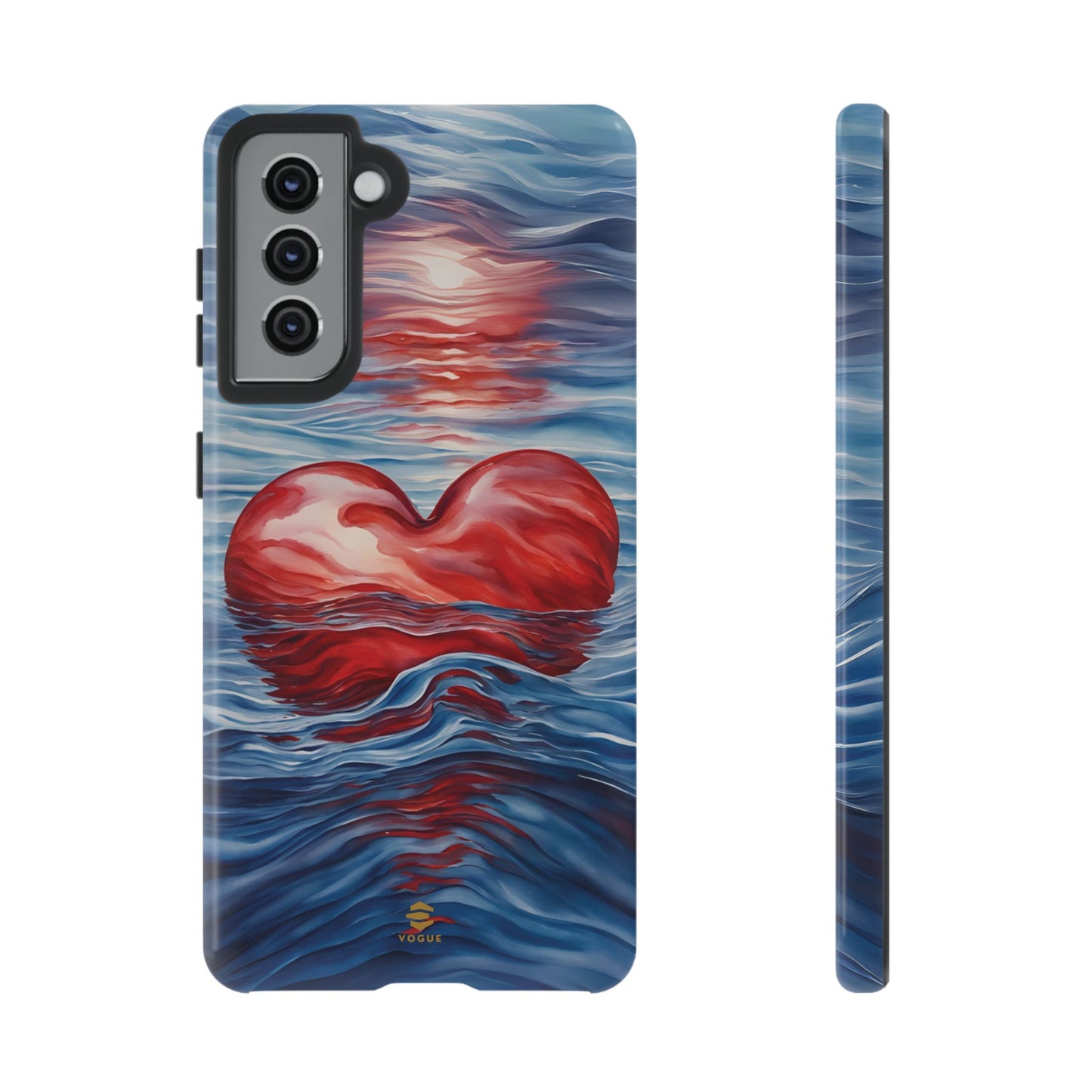 Deep devotion Red Heart Samsung Tough Case red and blue Durable protective Cover