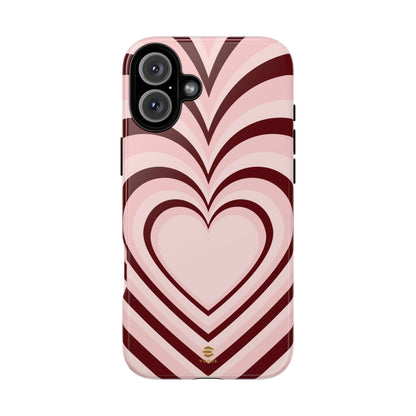 Burgundy Hearts Design - Phone Case, Love, Valentine's Day Gift for Her