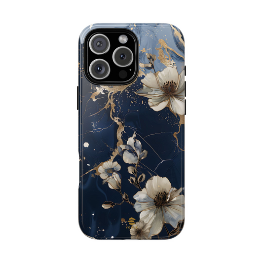 Marble Floral design iPhone Case