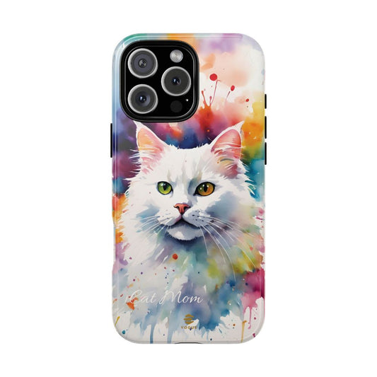 Custom White Cat iPhone Tough Case