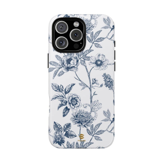Floral Line Art Tough Phone Case iPhone