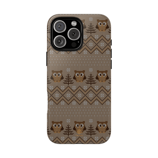 Owl Xmas Jumper iPhone case