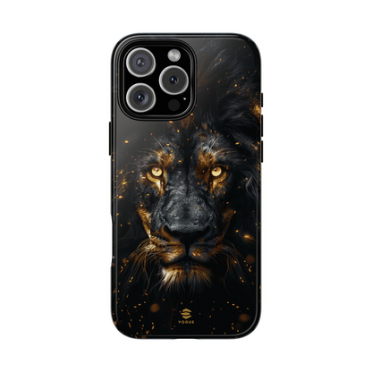 Funda para iPhone con diseño de león negro