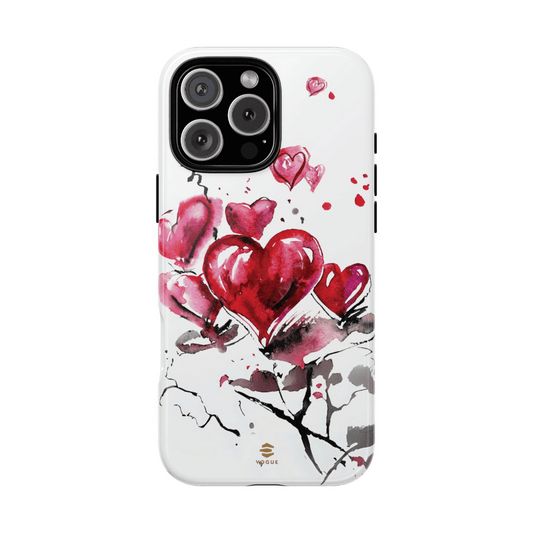 Abstract Hearts Art - iPhone Case, Love, Valentine's Day Gift for Her Protective tough Cover