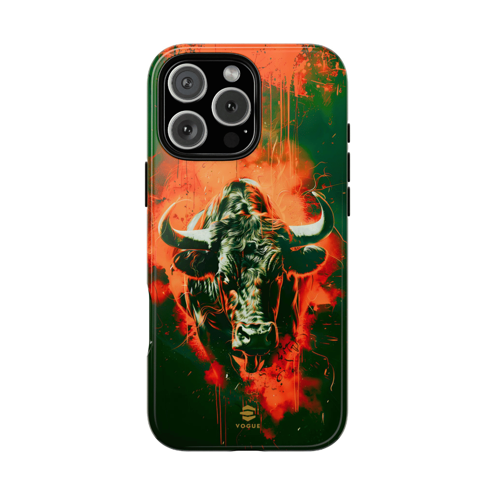 Green Bull Art iPhone Tough Case