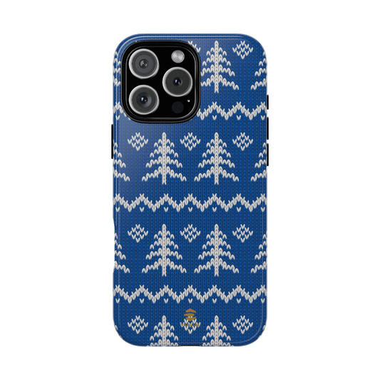 Blue Xmas iPhone case