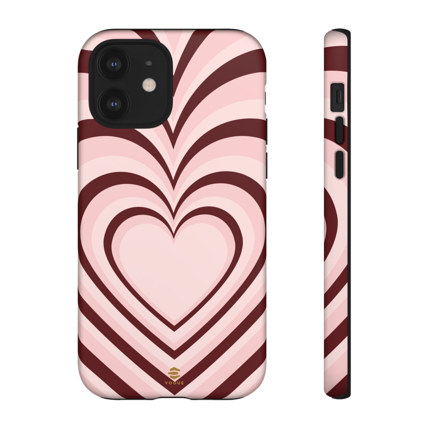 Burgundy Hearts Design - Phone Case, Love, Valentine's Day Gift for Her