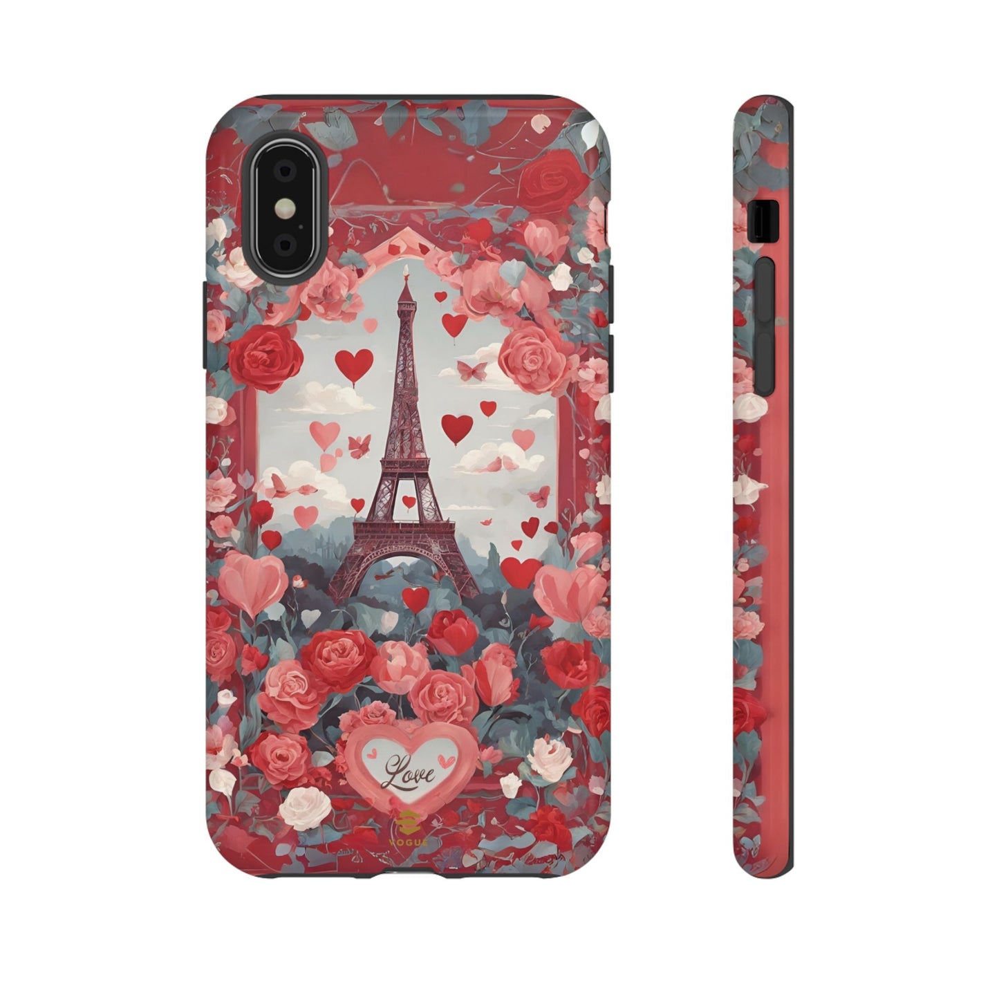 Hearts in Paris Phone Case Valentine's Day Gift for Her