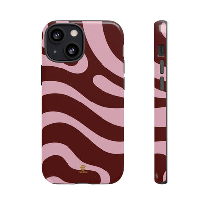 Maroon Ripple iPhone Tough Case