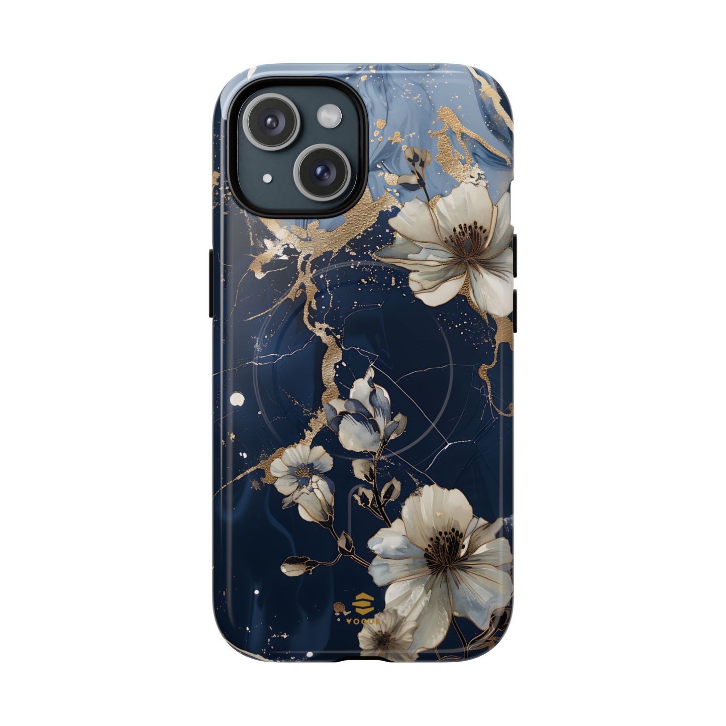 Marble Floral MagSafe iPhone Case